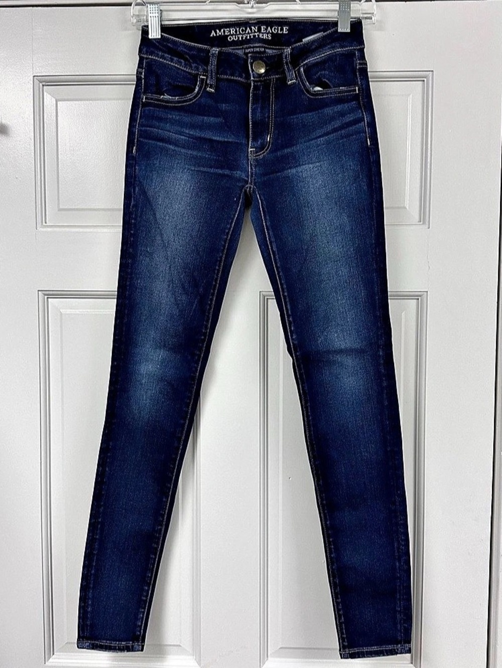 American Eagle Outfitters AEODENIM Jegging Super Stretch Blue Size 0 Like New